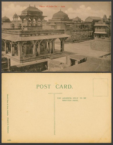 India old postcard palace - postcard,