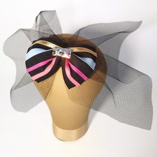 Black Pink Gold Bow Mesh