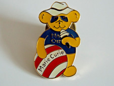 Marie Curie pin badge holiday