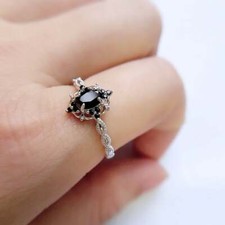 Oval cut black diamond - 1.50,