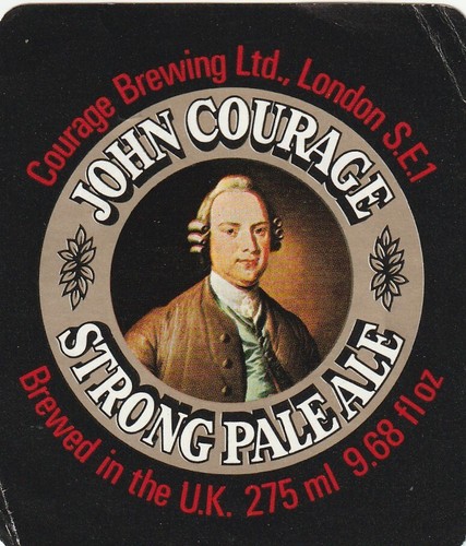 Beer bottle label courage - bottle,