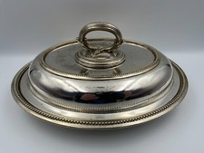 Antique silver plated Oval