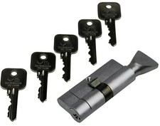 Thumb Turn Cylinder Euro Profile Barrel Door Lock UPVC Anti Pick Anti Snap 5KEYS