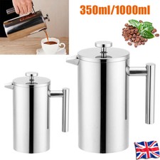 350/1000ML Stainless Stell Cafetiere French Press Filter Coffee Plunger Pitcher