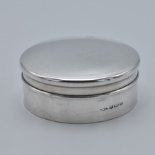 Antique Solid Silver Powder Pot Box Compact 1918