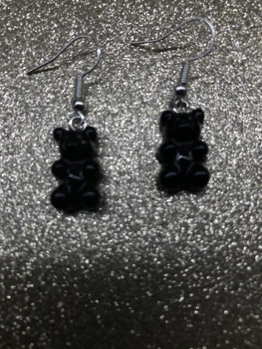 Black gummy bear teddy - black,