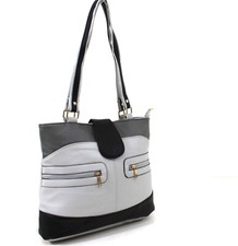 Women's Multiple Pockets PU Leather Shoulder Bag Handbag Long Shoulder Strap