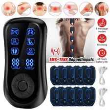 TENS/EMS Machine Therapy Pads Back Electrical Muscle Stimulator Massager Pulse