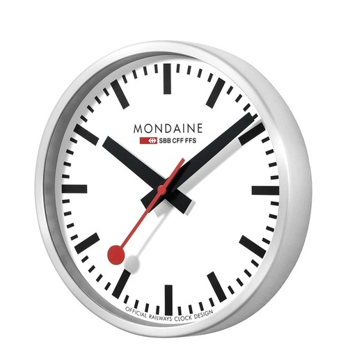 Mondaine wall clock with white - with,