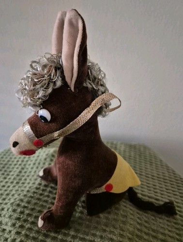 Vintage cloth donkey ornament - vintage,