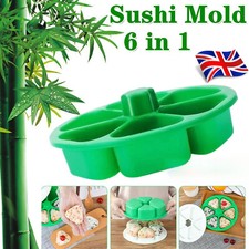 Sushi Mold Onigiri Rice Ball Bento Press Maker Mold Kitchen Accessories 6 Holes
