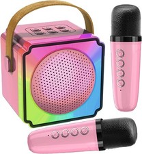 Joycome Kids Karaoke Machines with 2 Microphones, Portable Bluetooth Speaker
