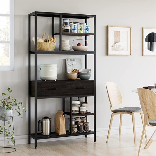 Rustic tall bookcase standing - tall,