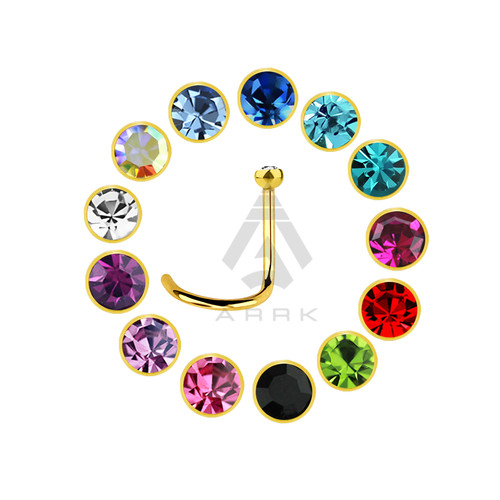 Nose stud gold anodized - nose,