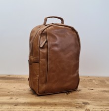 Brown Leather Backpack –