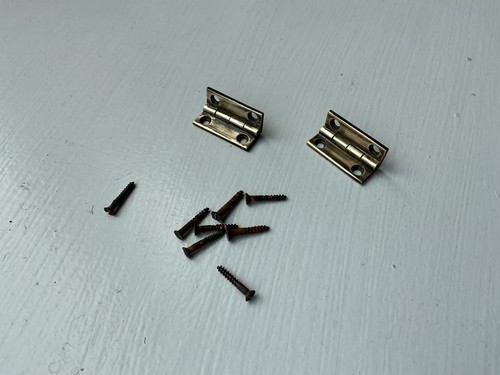 Antique stop hinges brass - hinges, c/w