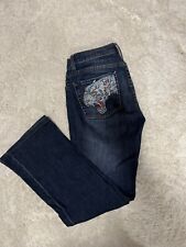 Vintage Ed Hardy Women’s Jeans | Embroidered Tiger | Bootcut | W27 L30