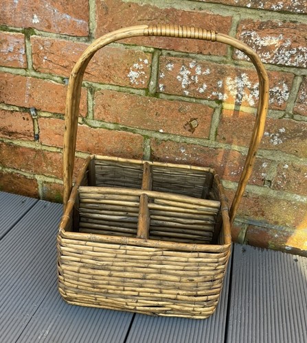 Vintage bottle wicker - bottle,