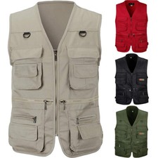 Mens Body Warmer Multi Vest Waistcoat Hiking Hunting Fishing Pocket Gilet Jacket
