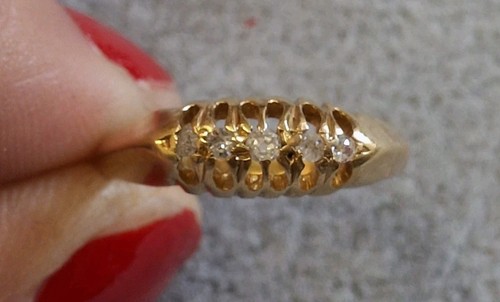 Antique 18ct gold diamond - 18ct,