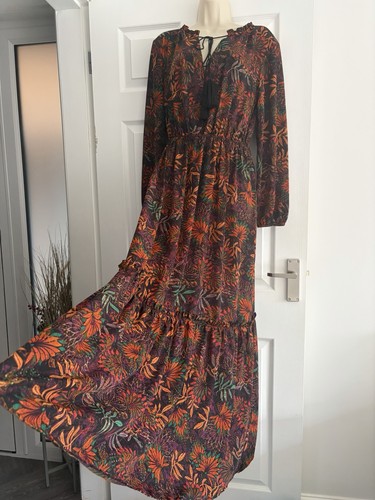 Floral boho maxi dress - floral,
