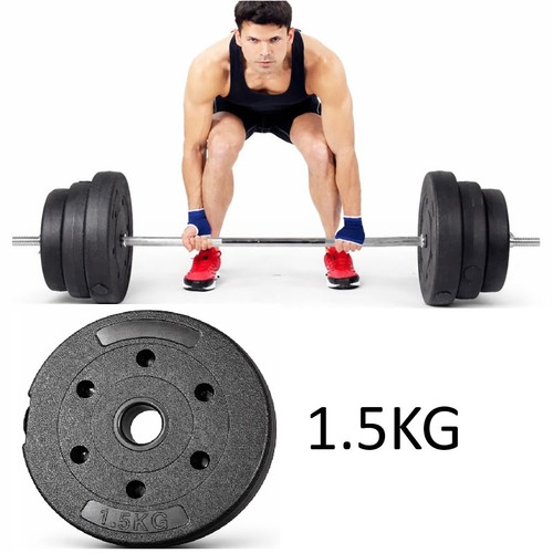 Weight plates 5kg standard - plates, 1.5kg