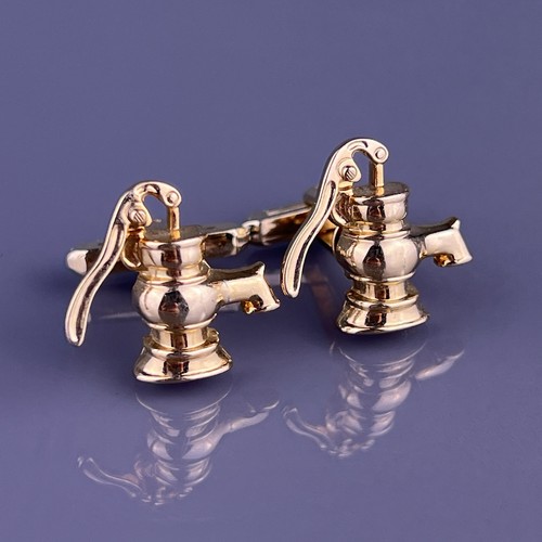 Water hand pump cufflinks - hand,