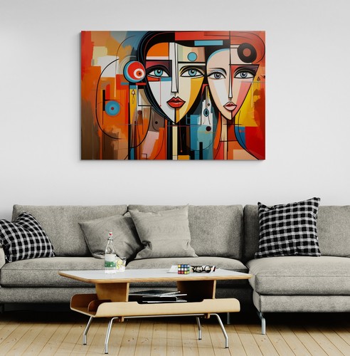 Picasso style abstract faces - style,