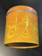 1970’s Daphne Black Storage Tin kitsch Retro Vintage J.R.M. Design Tarragon