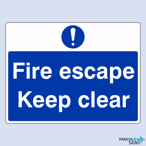 Fire escape keep clear - fire,