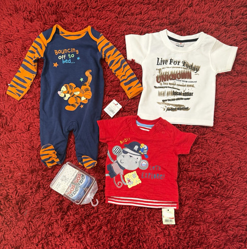 Multicolour 4pc babygrow - multicolour,