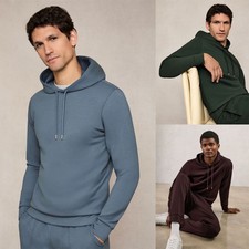 Reiss Mens Fabien Interlock Jersey Hoodie Pullover Hooded Sweatshirt Hoody