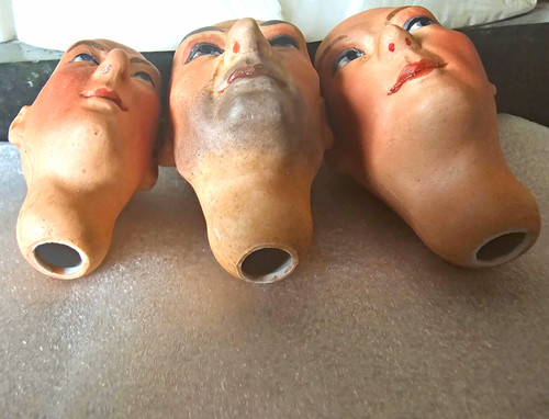 Lot porcelain doll - doll, heads