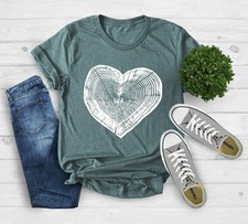 Tree Trunk Heart Shirt  Nature