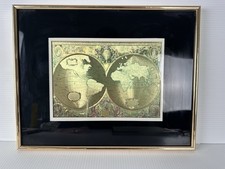 Vintage Gold Foil Blaeu Framed
