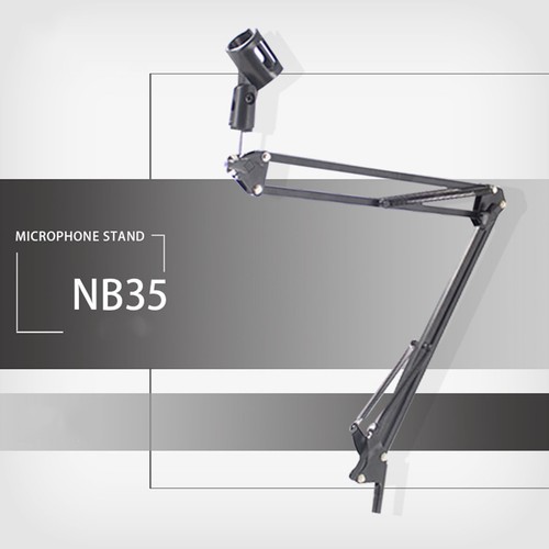 Black desktop microphone - black, stand