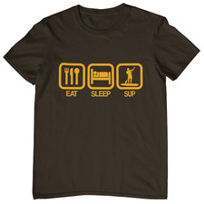 EAT SLEEP SUP T-SHIRT - Stand up board surfboard kayak paddle river boarding