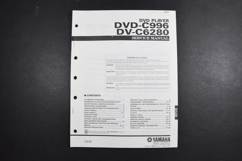 Yamaha dvd c996 c6280 - dvd-c996, dv-c6280