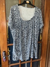 Ladies Blue Smock Top Size 20