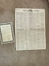 Vintage Newspaper The Times 19 April 1933 ORIGINAL & Certificate by Papers Past 