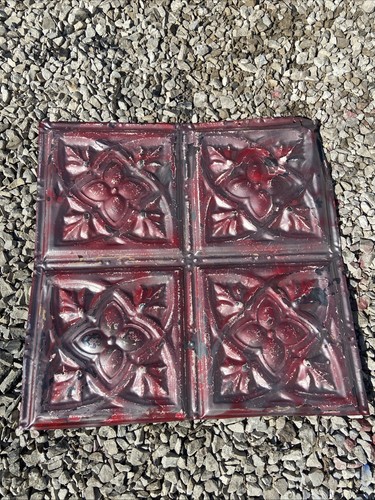 Antique metal tin ceiling - metal,