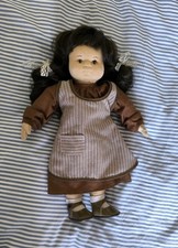 Beautiful vintage handmade Waldorf textile doll with a firm head by Glorex