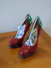 Vintage 60s/70s Style Multicoloured Platform Heel Shoes