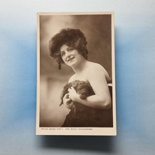 Actress Postcard Bessie Featherstone C1905 Real Photo Risque Bare Shoulders Fur