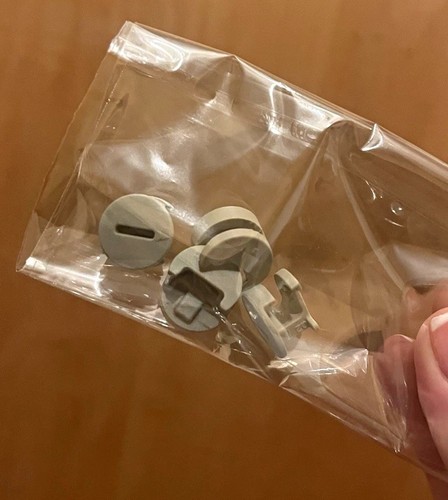 Ikea grey plastic screw locks - plastic,