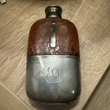 Vintage Hip Flask Glass with