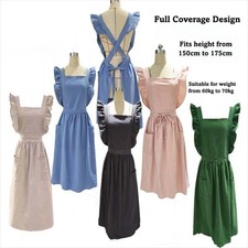 Retro Cotton Linen Pinafore