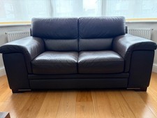 2 Seater Brown Leather Sofa