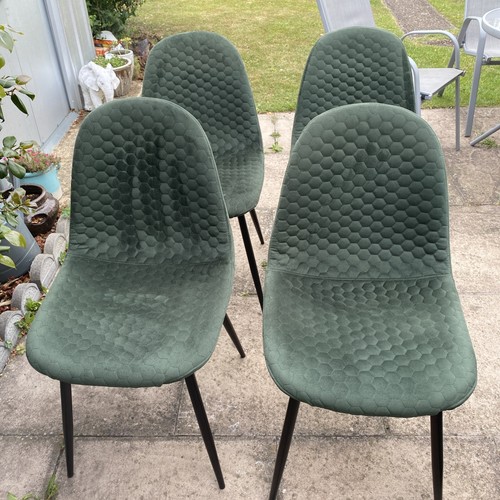 Faux velvet dining chairs - faux,