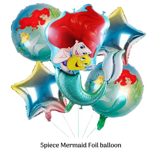 5pcs mermaid balloon - mermaid,